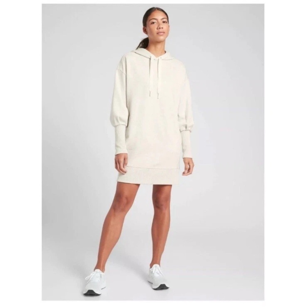 Athleta Mala Sweatshirt Dress Hoodie Lounge Activewear TekTerry size small